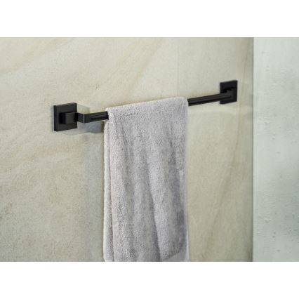 WENKO 71445800 - Drążek na ręczniki VACUUM-LOC QUADRO ED 60,5x6 cm czarny