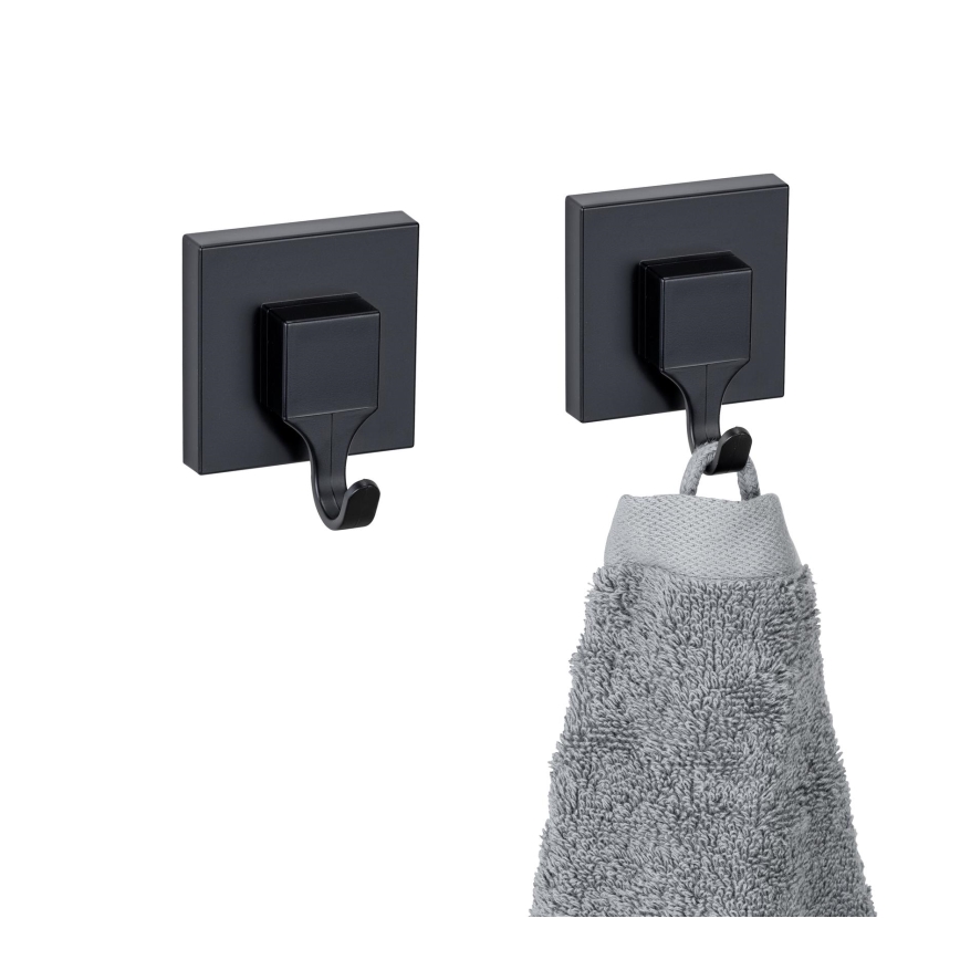 WENKO 71448800 - Haczyk VACUUM-LOC QUADRO ED 6x7 cm czarny