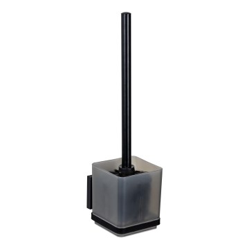 WENKO 71450800 - Zestaw WC VACUUM-LOC QUADRO ED 9,5x37 cm czarny