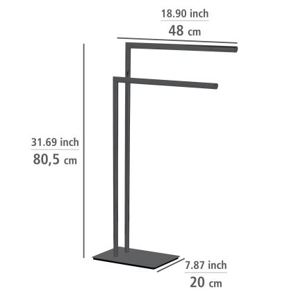 WENKO 71555800 - Stojak na ręczniki RECCO 48x80,5 cm czarny