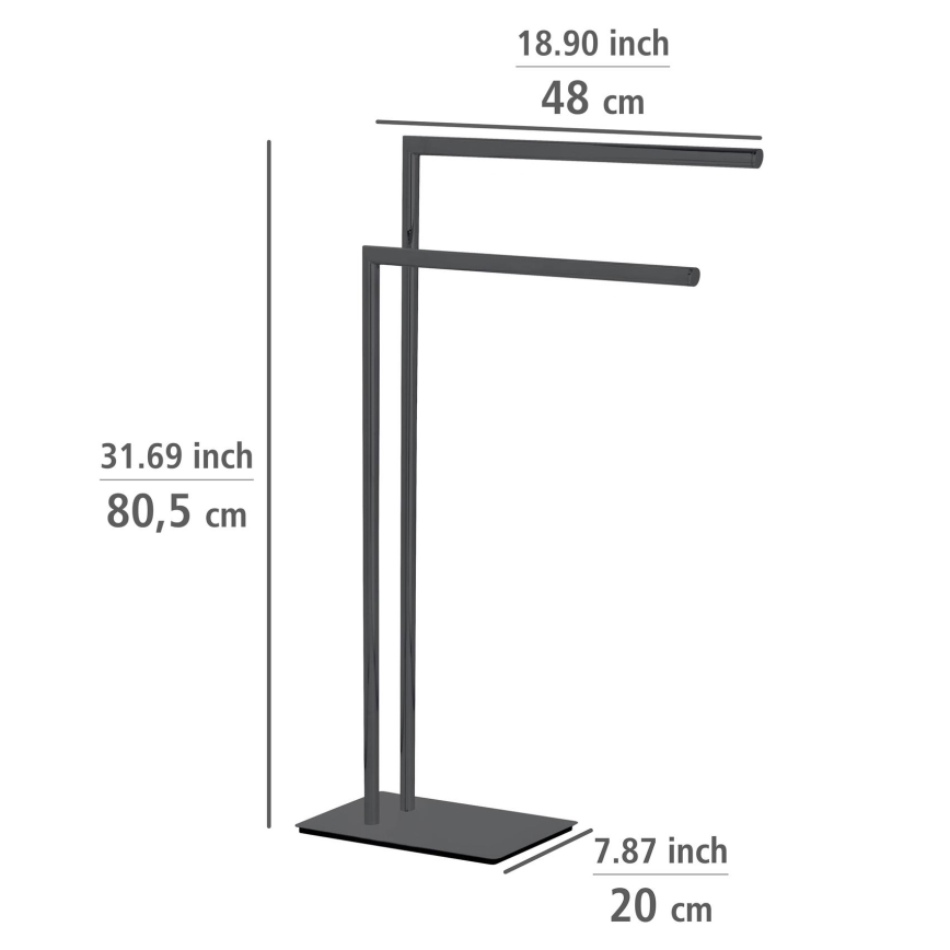 WENKO 71555800 - Stojak na ręczniki RECCO 48x80,5 cm czarny