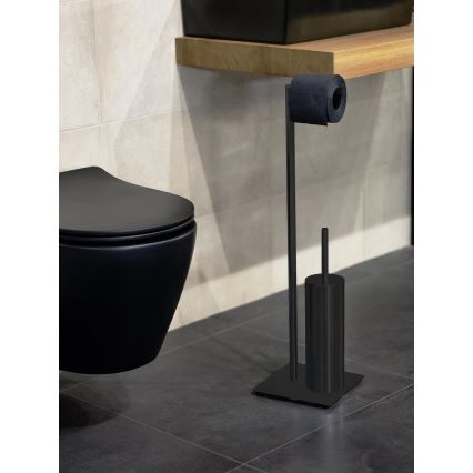WENKO 71556800 - zestaw WC RECCO 20x71,5 cm czarny