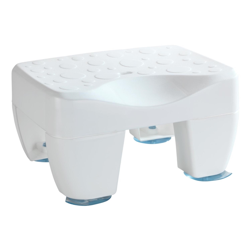 WENKO 73361100-Stołek wannowy SECURA 40x31 cm biały/przezroczysty