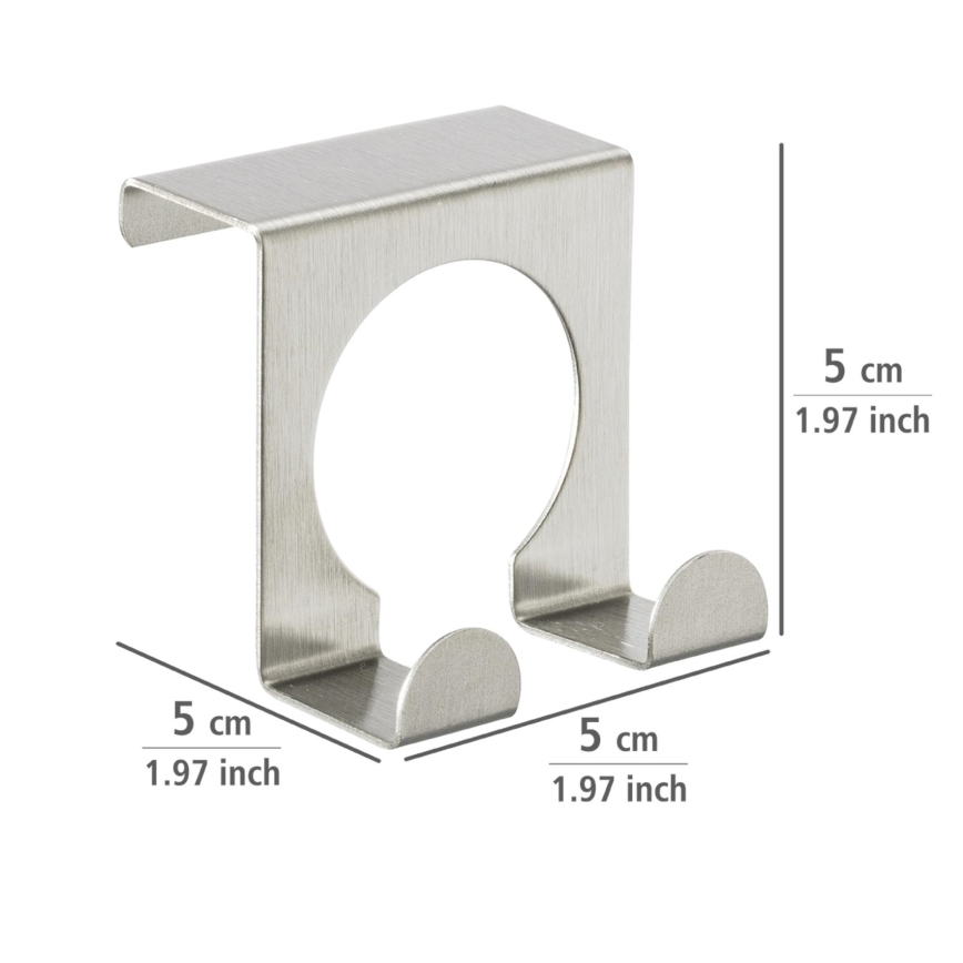 WENKO 8411100 - Haczyk 5x5 cm stal nierdzewna/srebrny