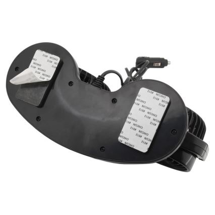 Wentylator deski rozdzielczej samochodu z termometrem 9W/12V czarny