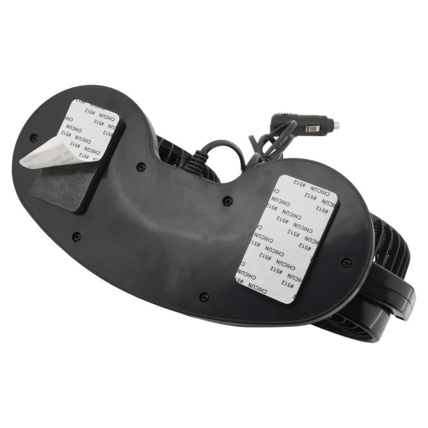 Wentylator deski rozdzielczej samochodu z termometrem 9W/12V czarny