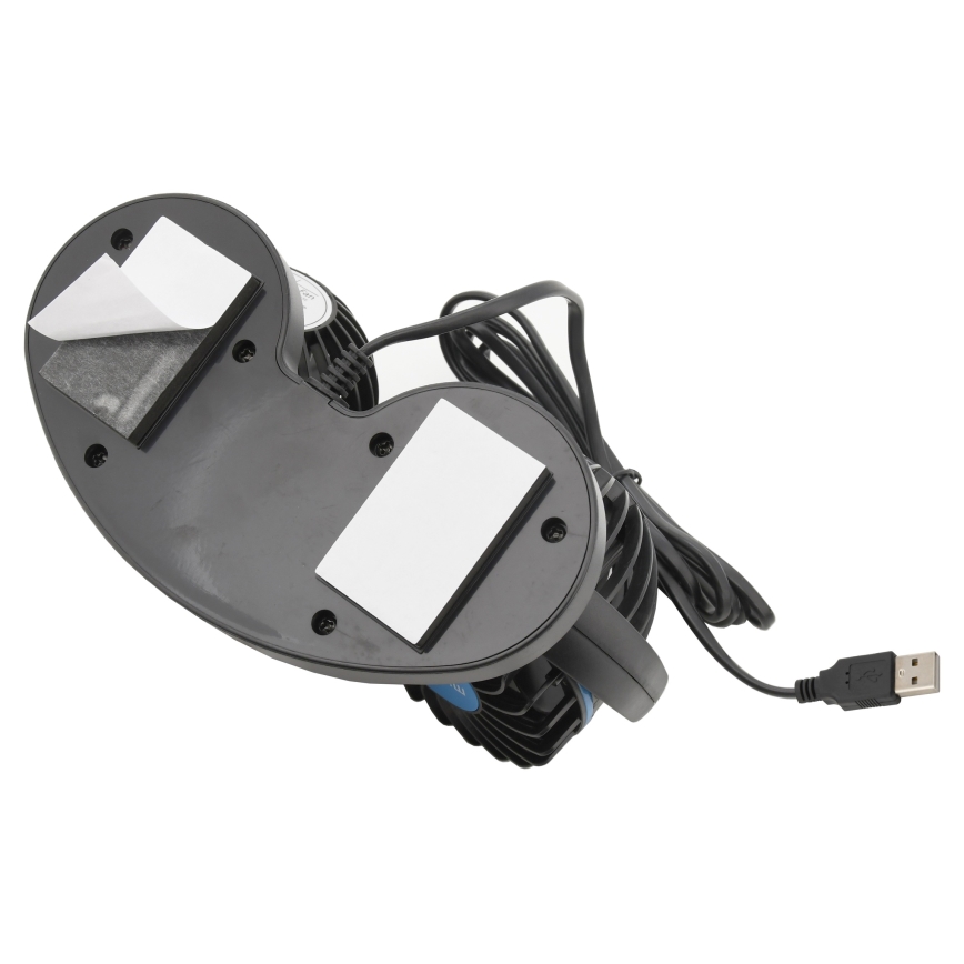 Wentylator na deskę rozdzielczą samochodu zUSB 3W/5V czarny