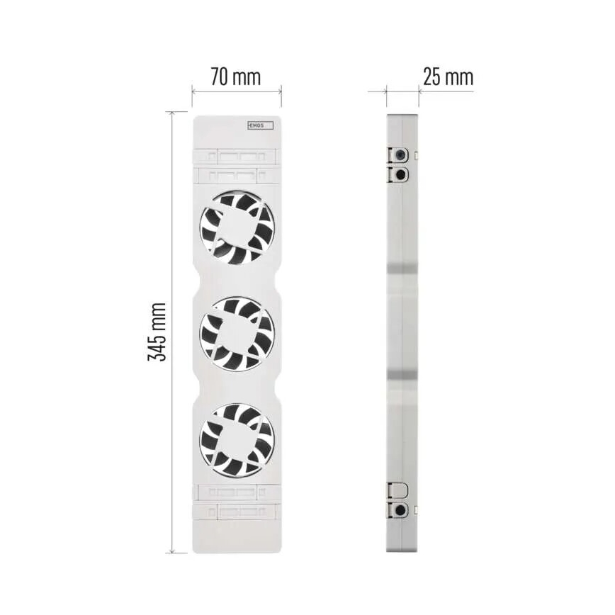 Wentylator pod grzejnik 5/230V biały