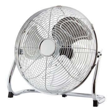 Wentylator podłogowy, 45 cm, 3 prędkości, chrom błyszczący, 140W