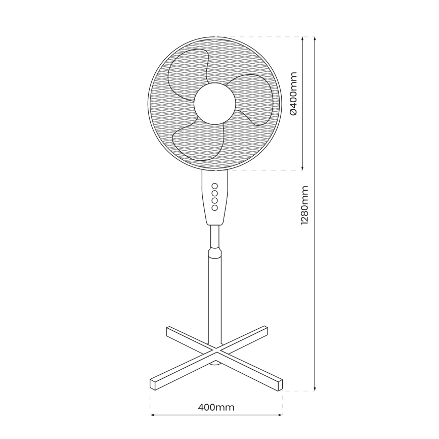 Wentylator podłogowy STANDING 128 cm 45W