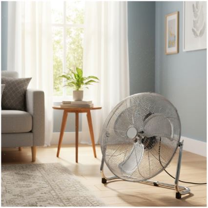 Wentylator podłogowy VIENTO 200W/230V w błyszczącym chromie