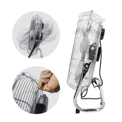 Wentylator podłogowy VIENTO 200W/230V w błyszczącym chromie