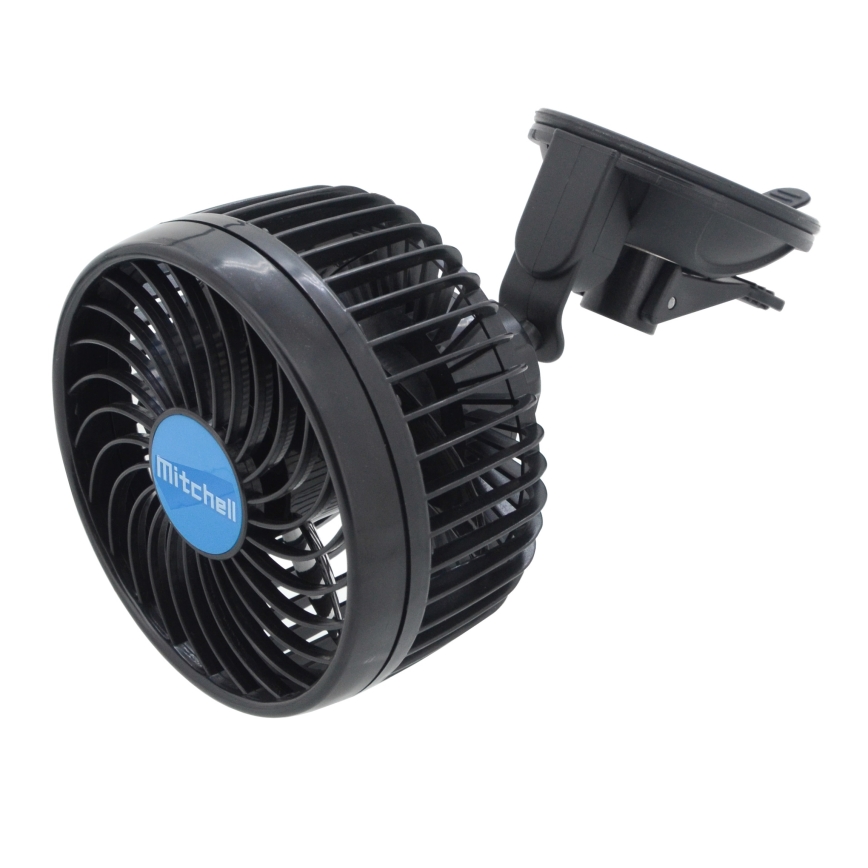 Wentylator samochodowy na przyssawce 4W/12V czarny