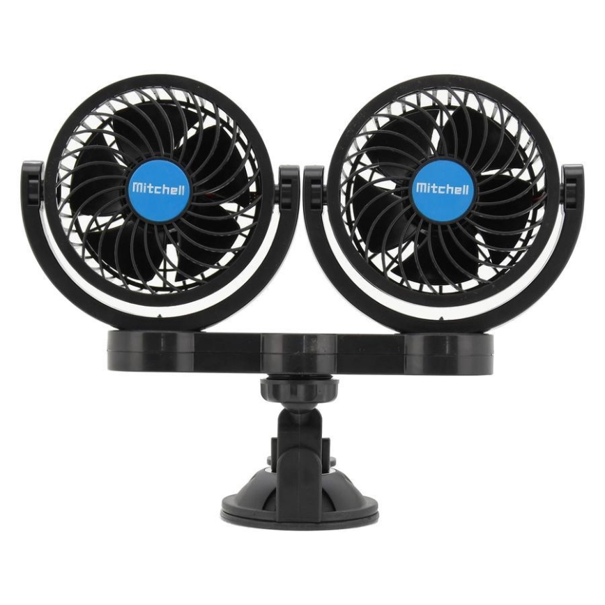 Wentylator samochodowy z przyssawką 7W/12V czarny