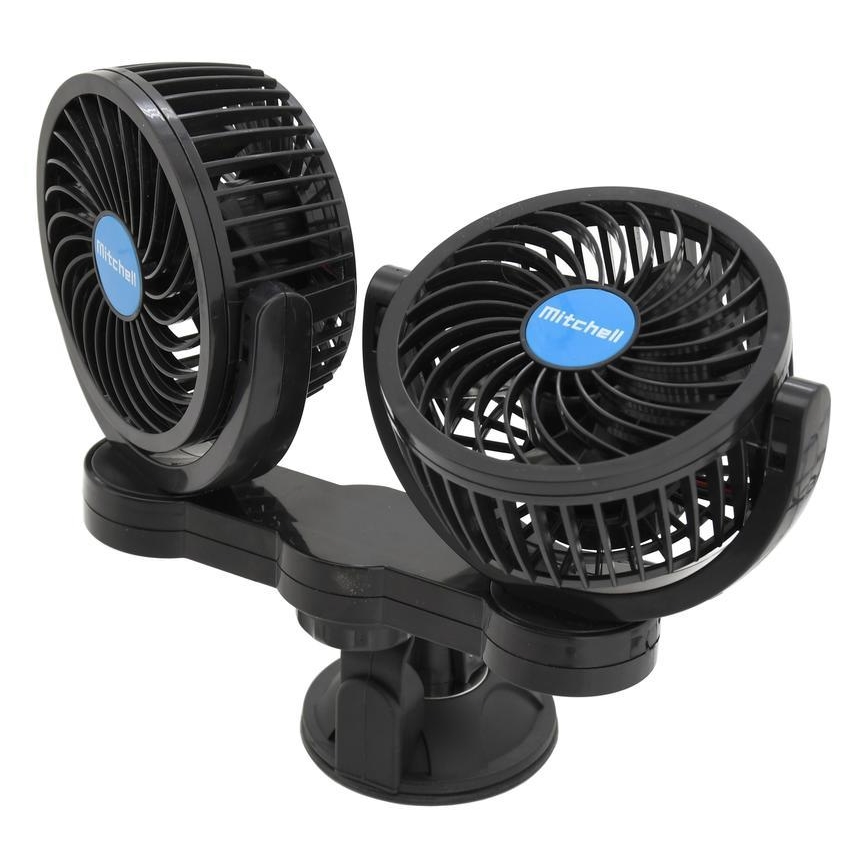 Wentylator samochodowy z przyssawką 7W/12V czarny