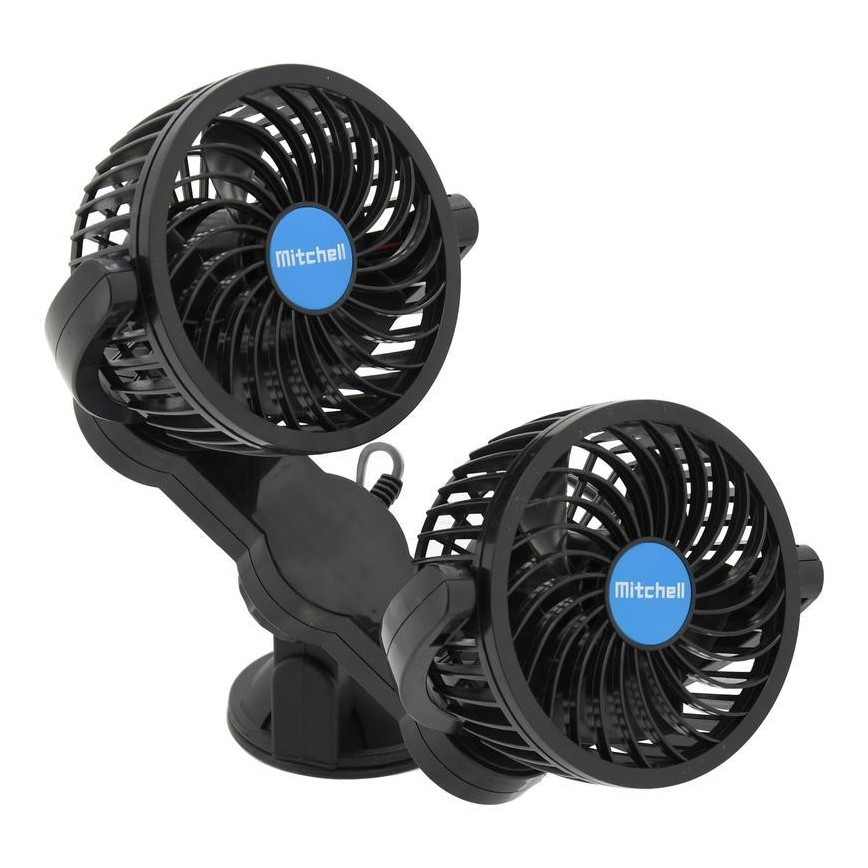Wentylator samochodowy z przyssawką 7W/12V czarny