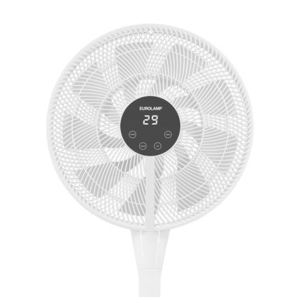 Wentylator stojący 25 W/230 V, śr. 40 cm, biały + pilot zdalnego sterowania