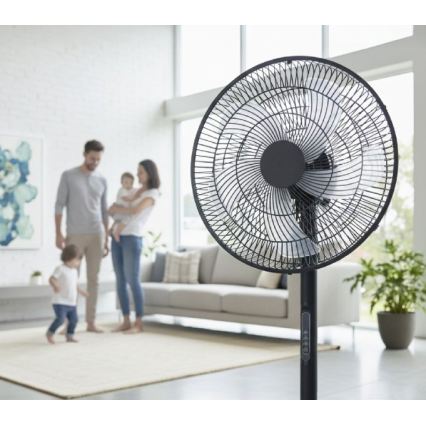 Wentylator stojący VIENTO-R 40W/230V czarny + zdalne sterowanie
