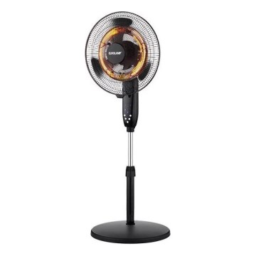 Wentylator stojący z funkcją grzania 35 W/2000 W/230 V, śr. 40 cm, czarny
