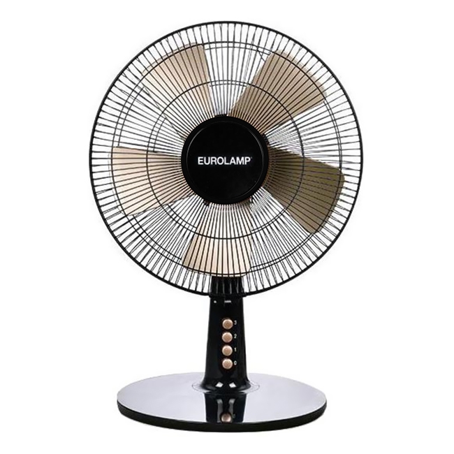 Wentylator stołowy 40W/230V śr. 35 cm czarny/złoty