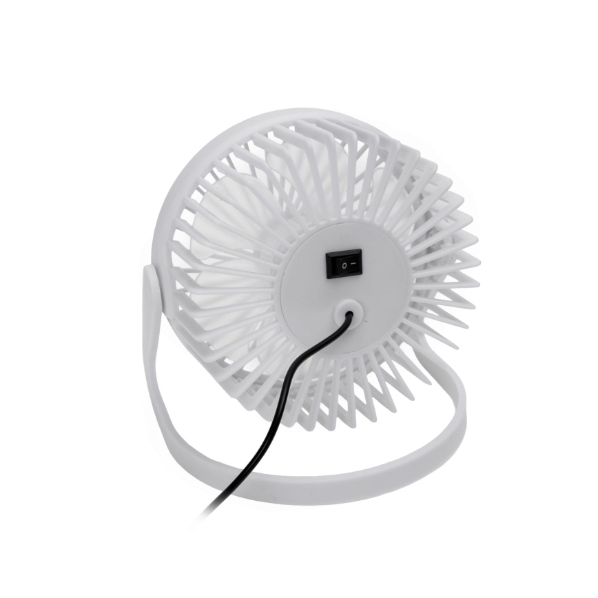 Wentylator stołowy USB śr. 15 cm biały