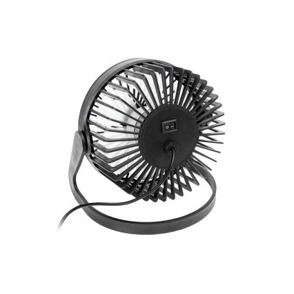 Wentylator stołowy USB o średnicy 15 cm czarny