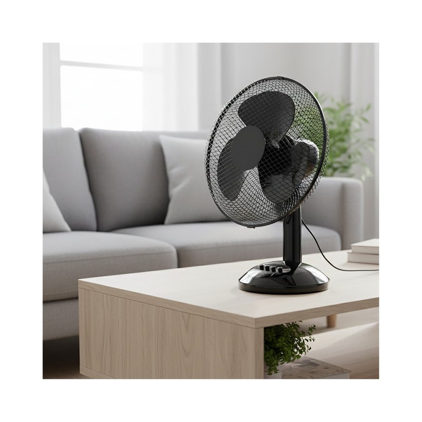 Wentylator stołowy VIENTO 40 W/230 V czarny