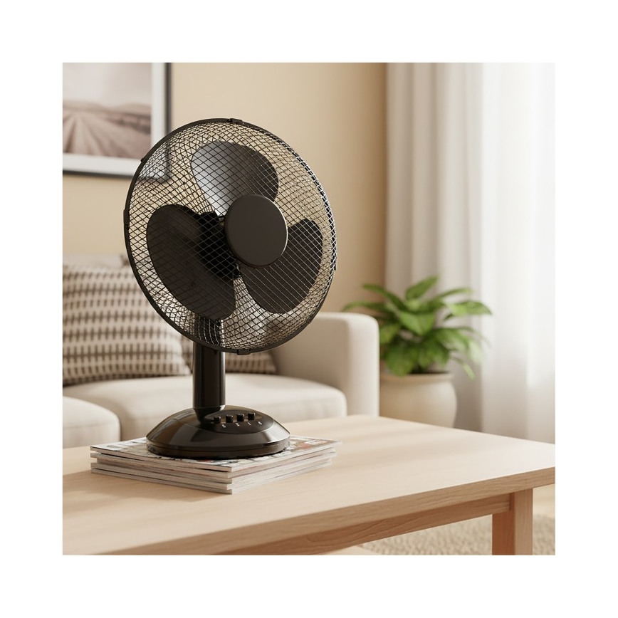 Wentylator stołowy VIENTO 40 W/230 V czarny