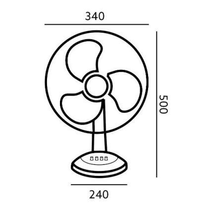 Wentylator stołowy VIENTO 40W/230V biały