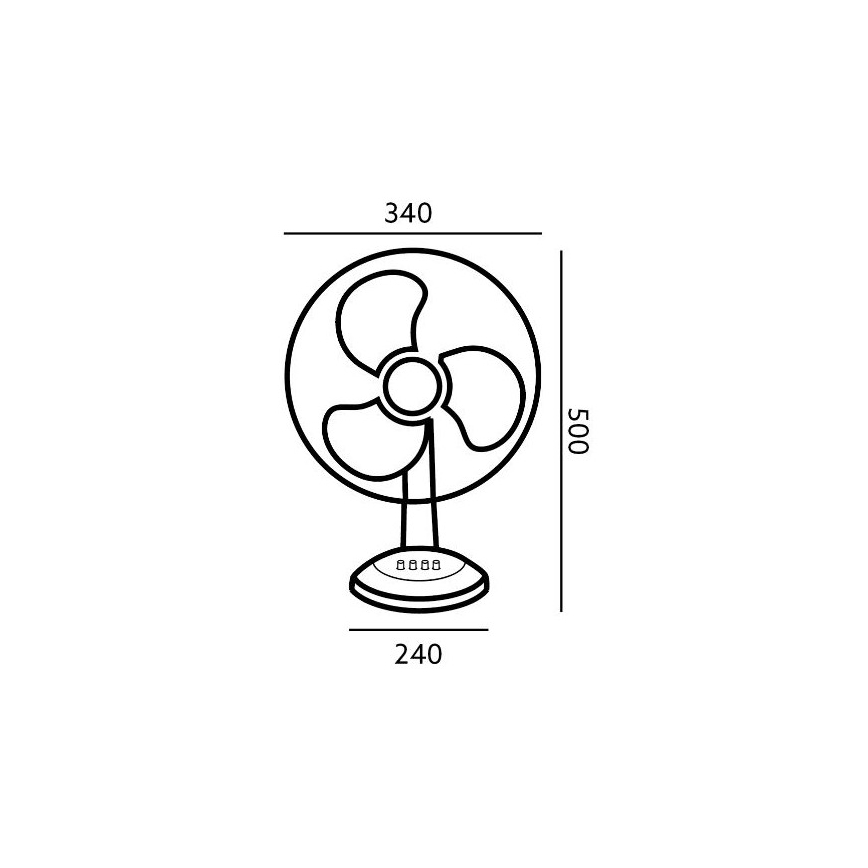 Wentylator stołowy VIENTO 40W/230V biały