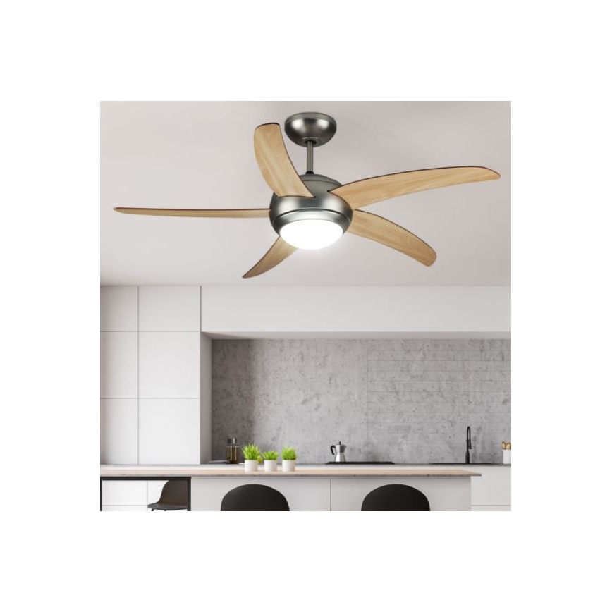 Wentylator sufitowy 2xE27/20W/230V śr. 132 cm + pilot zdalnego sterowania