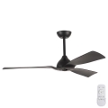 Wentylator sufitowy o średnicy 132 cm IP44 czarny + pilot do zdalnego sterowania