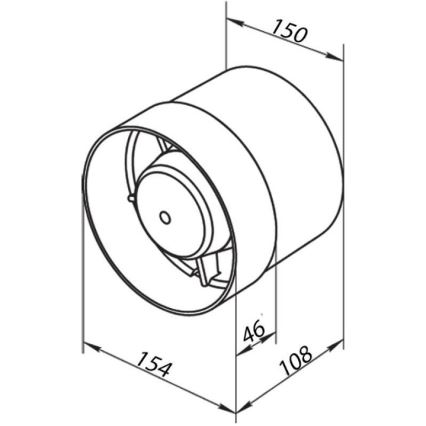 Wentylator VENTS 150VKO kanałowy 15 cm
