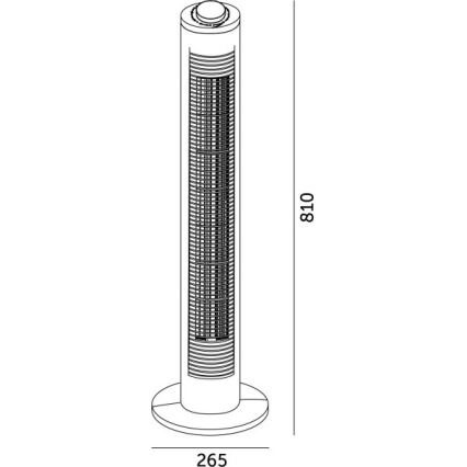 Wentylator wieżowy VENLO 45W/230V 81 cm czarny
