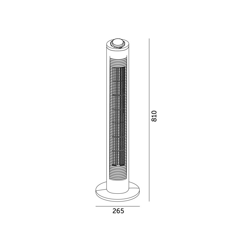 Wentylator wieżowy VENLO 45W/230V 81 cm czarny