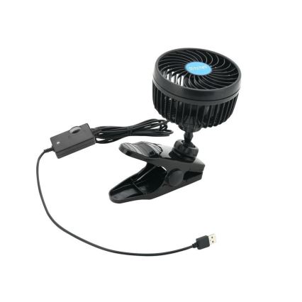 Wentylator z klipsem USB 4W/5V czarny