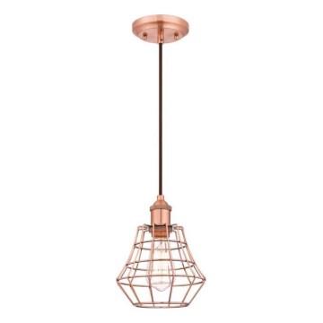 Westinghouse 6105240 - Lampa wisząca na przewodzie NATHAN 1xE27/60W/230V śr. 19 cm miedziana