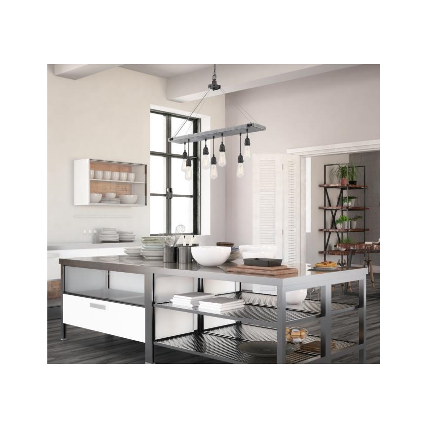 Westinghouse 6116440 - Żyrandol na łańcuchu ASHWOOD 7xE27/60W/230V