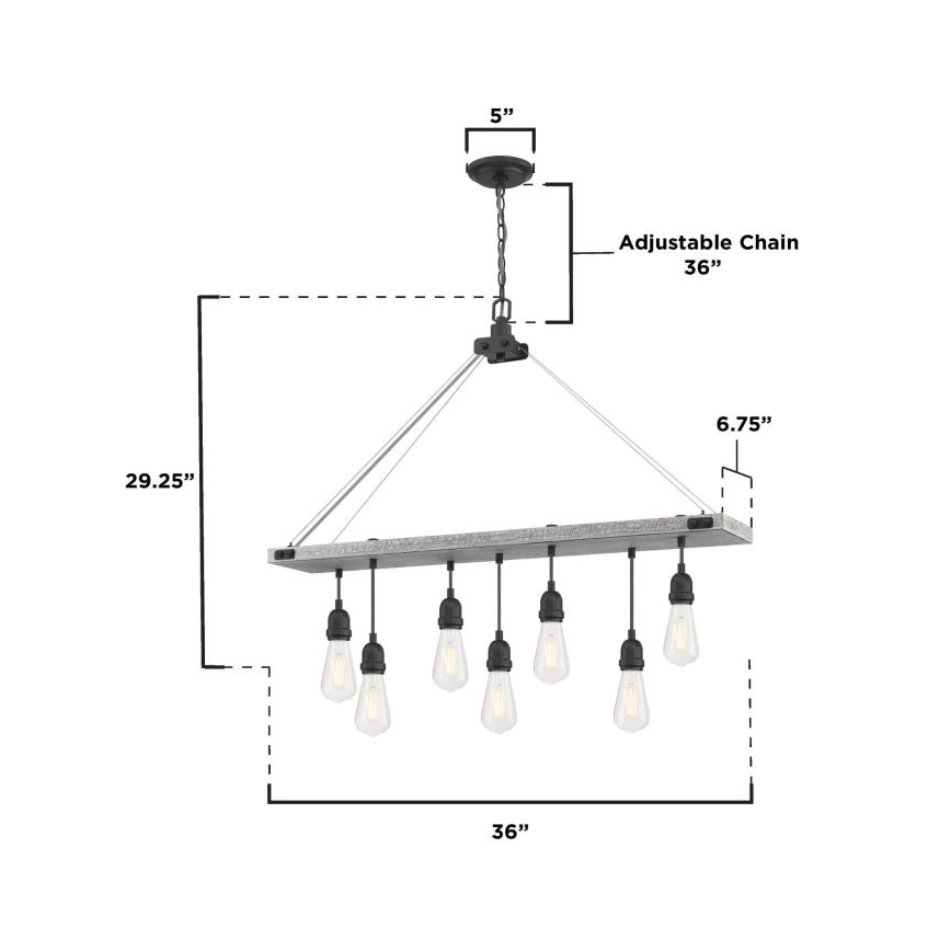 Westinghouse 6116440 - Żyrandol na łańcuchu ASHWOOD 7xE27/60W/230V