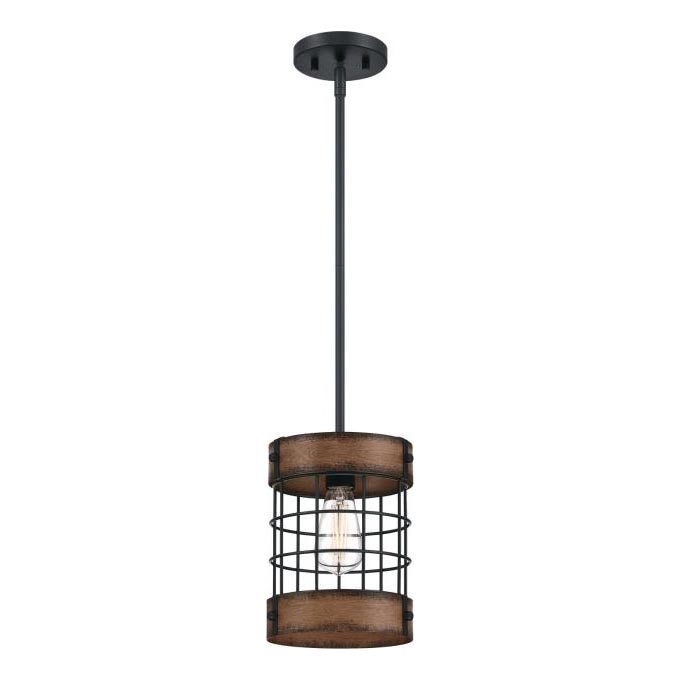 Westinghouse 61179 - Żyrandol na lince LANGSTON 1xE27/60W/230V barnwood