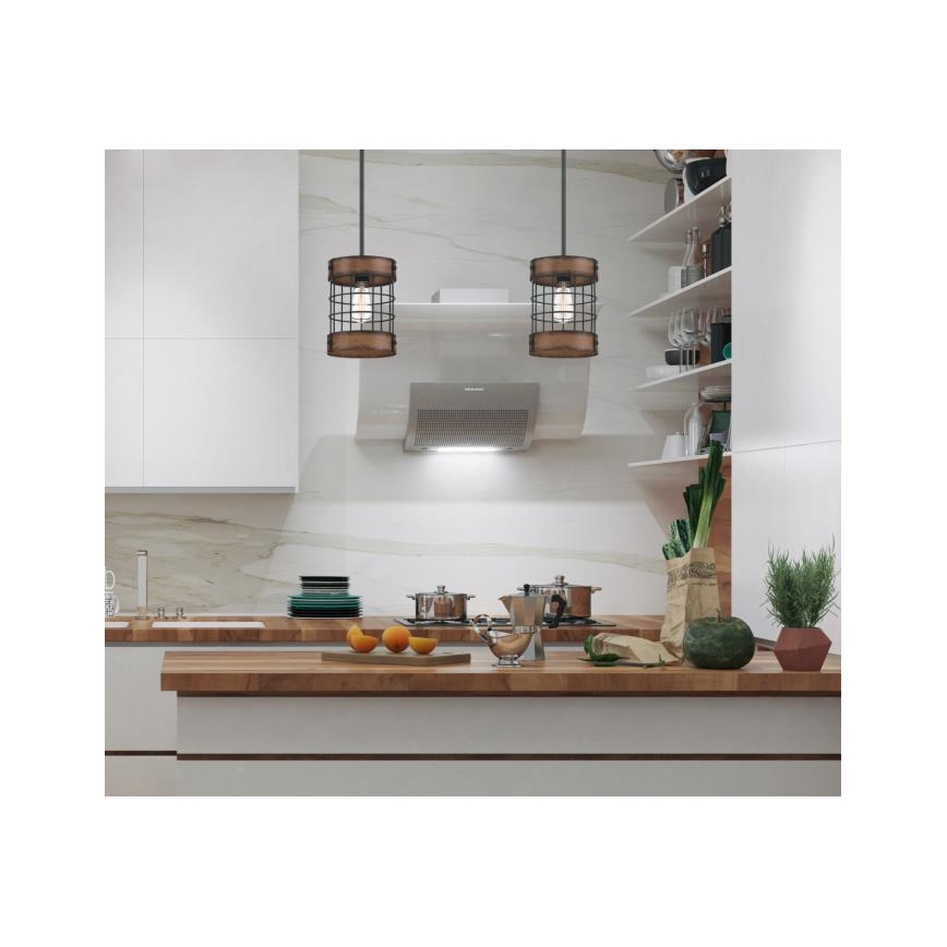 Westinghouse 61179 - Żyrandol na lince LANGSTON 1xE27/60W/230V barnwood