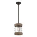 Westinghouse 61180 - Lampa wisząca na lince LANGSTON 1xE27/60W/230V śr. 19 cm sosna