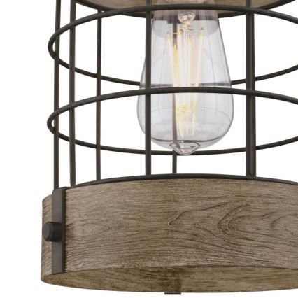 Westinghouse 61180 - Lampa wisząca na lince LANGSTON 1xE27/60W/230V śr. 19 cm sosna