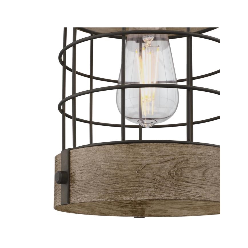 Westinghouse 61180 - Lampa wisząca na lince LANGSTON 1xE27/60W/230V śr. 19 cm sosna