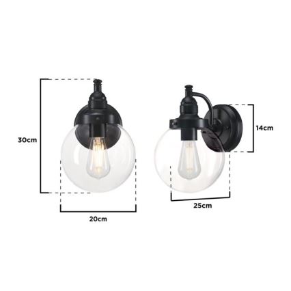Westinghouse 61239 - Kinkiet zewnętrzny EDDYSTONE 1xE27/60W/230V IP44
