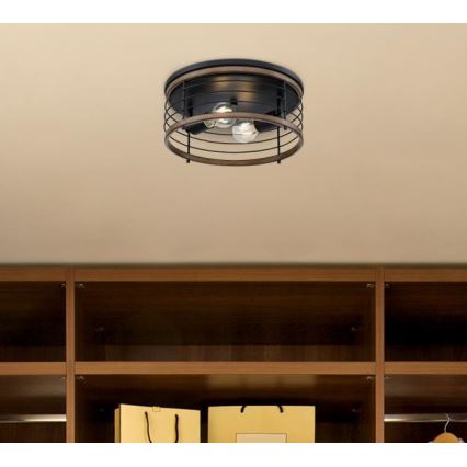Westinghouse 61250 - Plafon ACKTON 2xE27/60W/230V barnwood