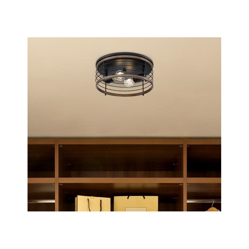 Westinghouse 61250 - Plafon ACKTON 2xE27/60W/230V barnwood