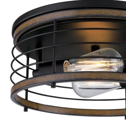 Westinghouse 61250 - Plafon ACKTON 2xE27/60W/230V barnwood