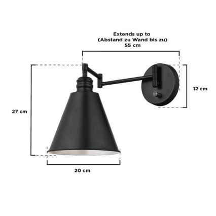Westinghouse 61254 - Kinkiet TROCADERO 1xE27/60W/230V