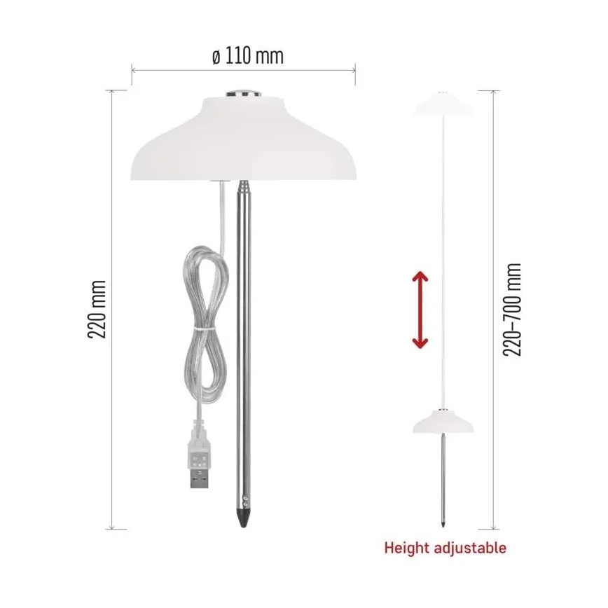 Wewnętrzna lampa LED do uprawy roślin GROW LED/5W/5V